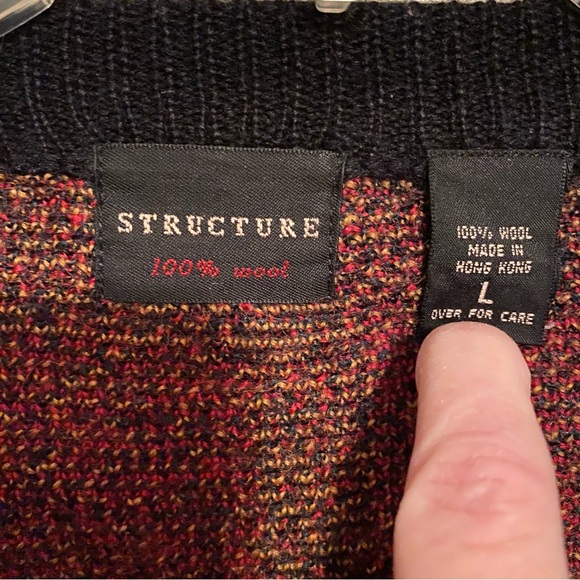 Men’s Structure 100% wool cardigan - Picture 2 of 3